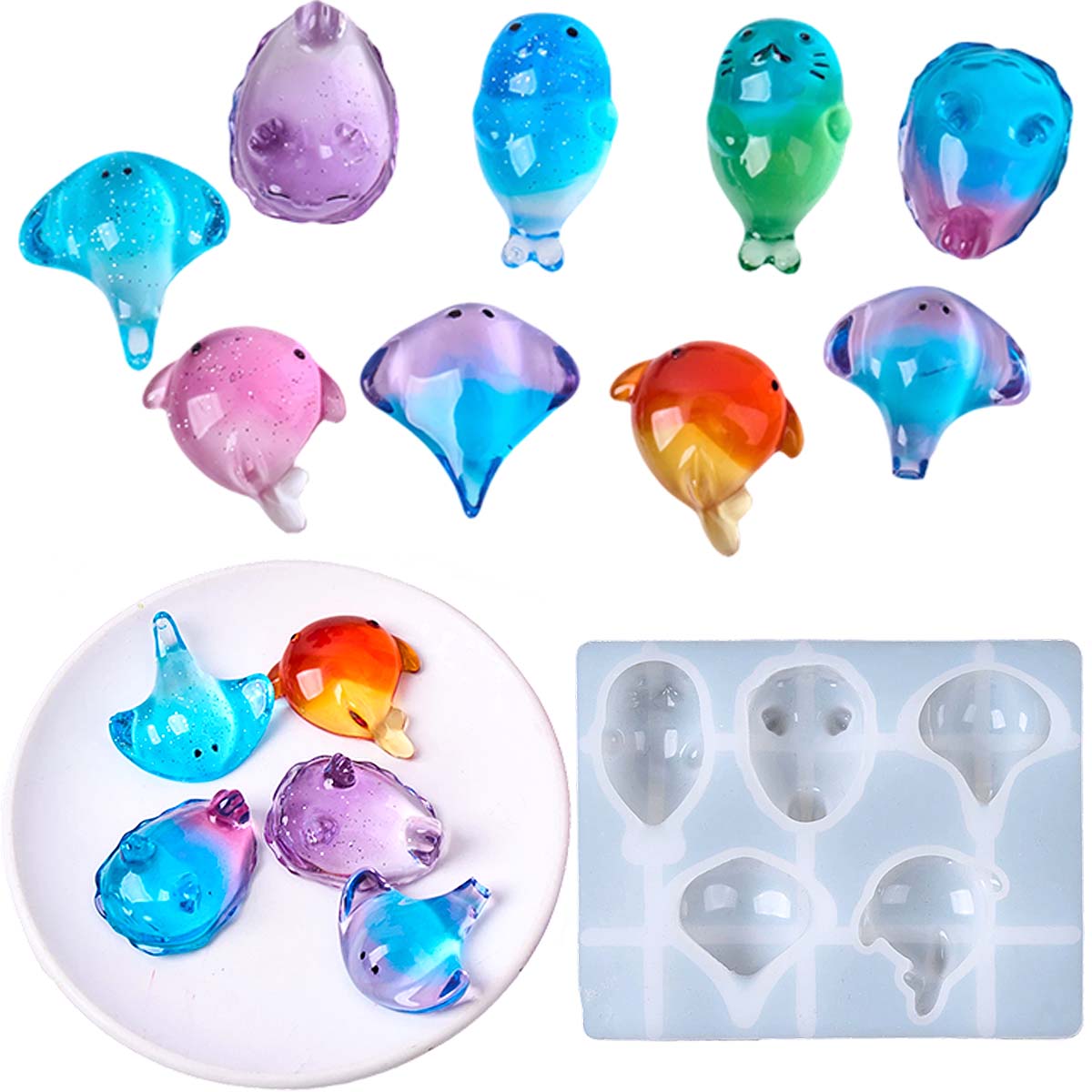 Soap Making Gifts - 3D Şifalı Kawaii Manta Ray Balinası
