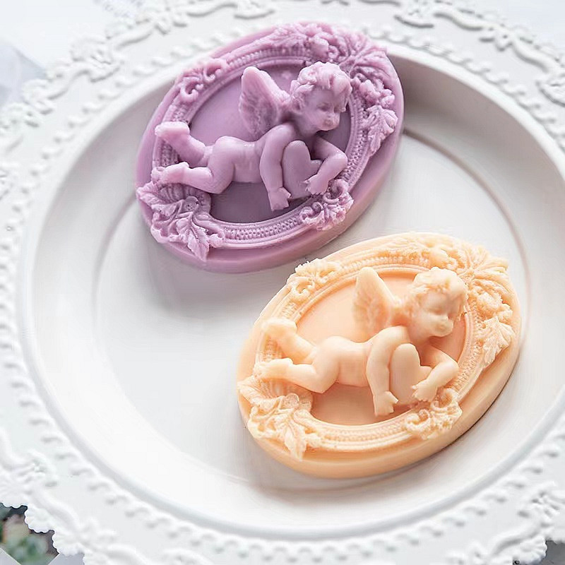 Soap Making Gifts - 3D Melek Çocuklar Şekilli Silikon Sabun