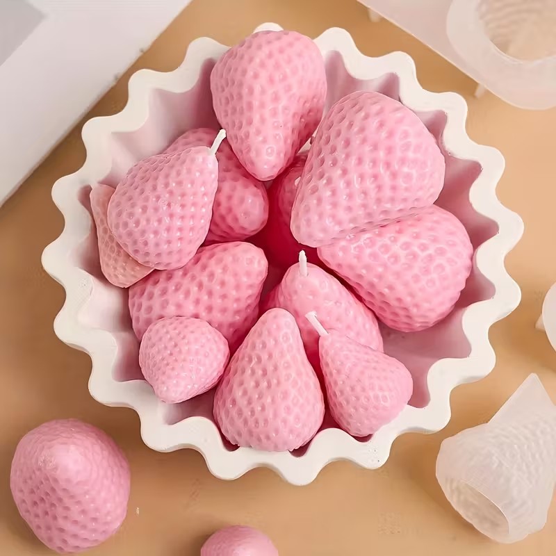 Çilek Silikon Mum Kalıbı DIY A - Soap Making Gifts incelemesi ve fiyatı