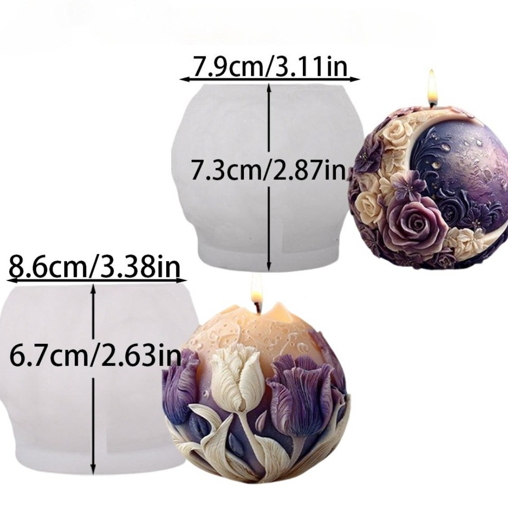 Ay Gülü Lale Topu Mum Silikon  - Soap Making Gifts incelemesi ve fiyatı