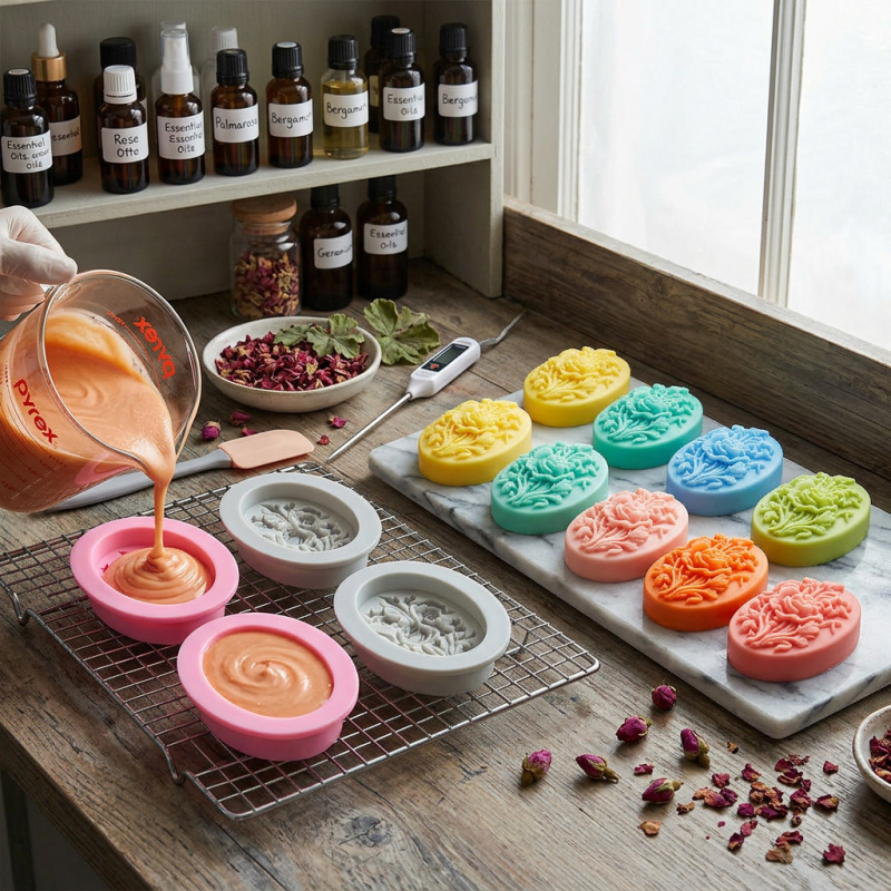 4 Çiçek şekilli silikon kalıp, - Soap Making Instructions incelemesi ve fiyatı